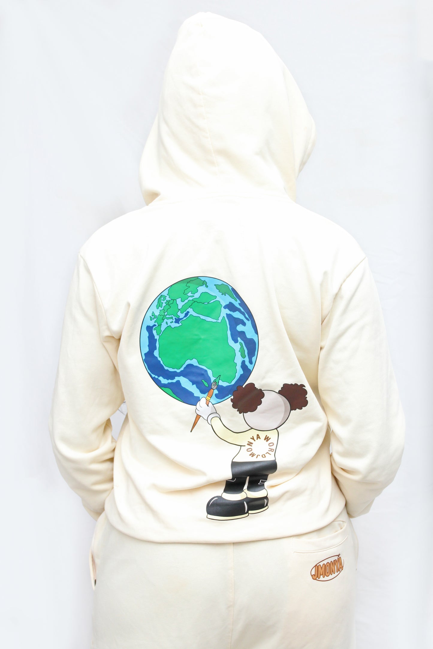 It's Your World Sweatsuit- Cream & Brown